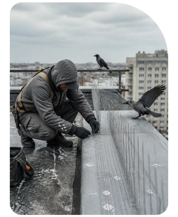 Защита от ворон под ключ в Топках по цене от 5067 р. | Сенат-Тпк
